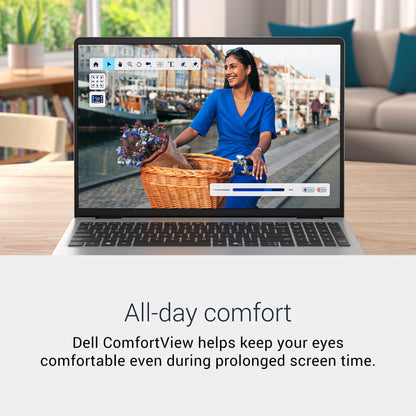 Dell 16” Laptop, Intel® Core™ 5, 8GB, 512GB, FHD+ Touch, Silver Metal, Backlit Keyboard