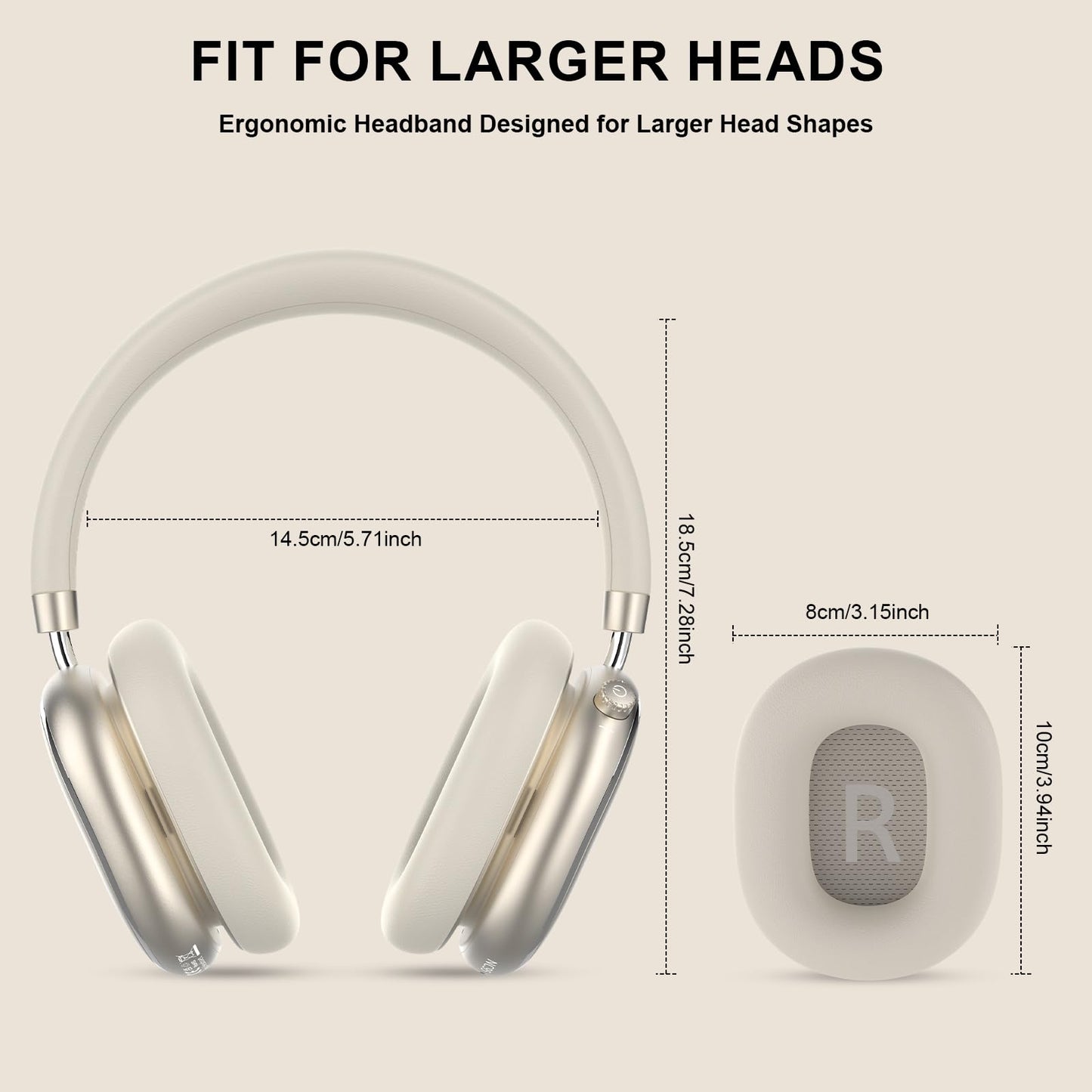 FOFUN NC95 Hybrid Active Noise Cancelling Headphones with Knob Control, 65H Playtime Over Ear Headphones Wireless Bluetooth 6.0, App Control, Hi-Res Audio, Comfort Fit, Clear Calls for Travel/Workout