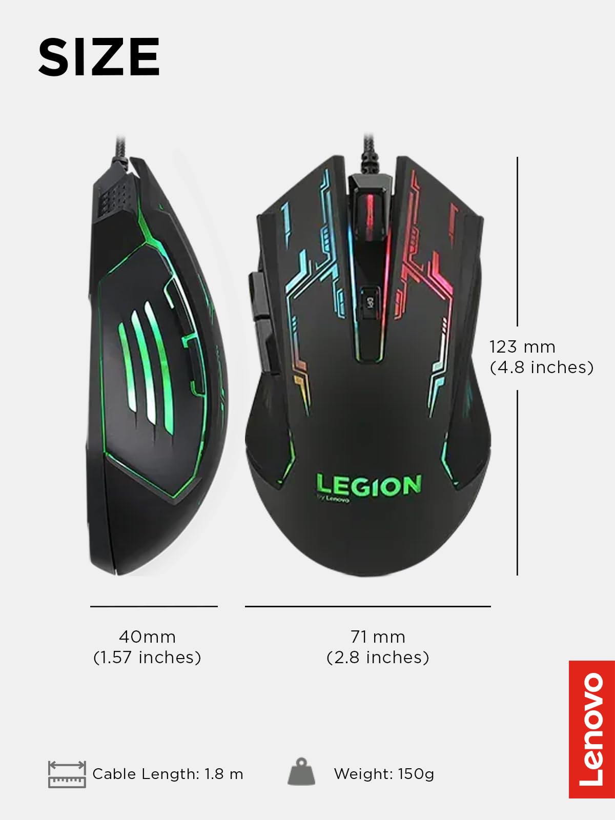 Lenovo Legion K510 Mini Pro Wired Mechanical Gaming Keyboard - 75% Compact Design, RGB Illumination, Hot-Swappable Mechanical Switches, Programable Keys
