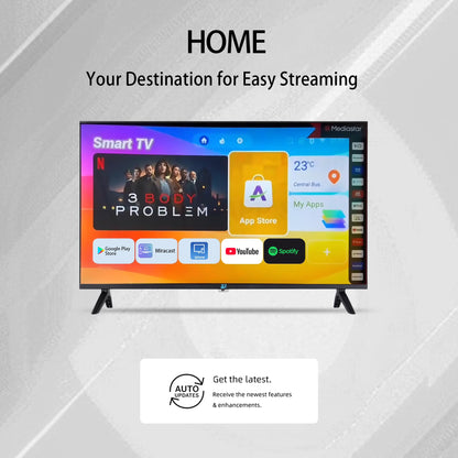 DSGSANO 32-inch Full HD 720p Smart TV with Wi-Fi connectivity and Mobile apps, Built-in Apple AirPlay, Google Assistant Compatible, 2024 Model