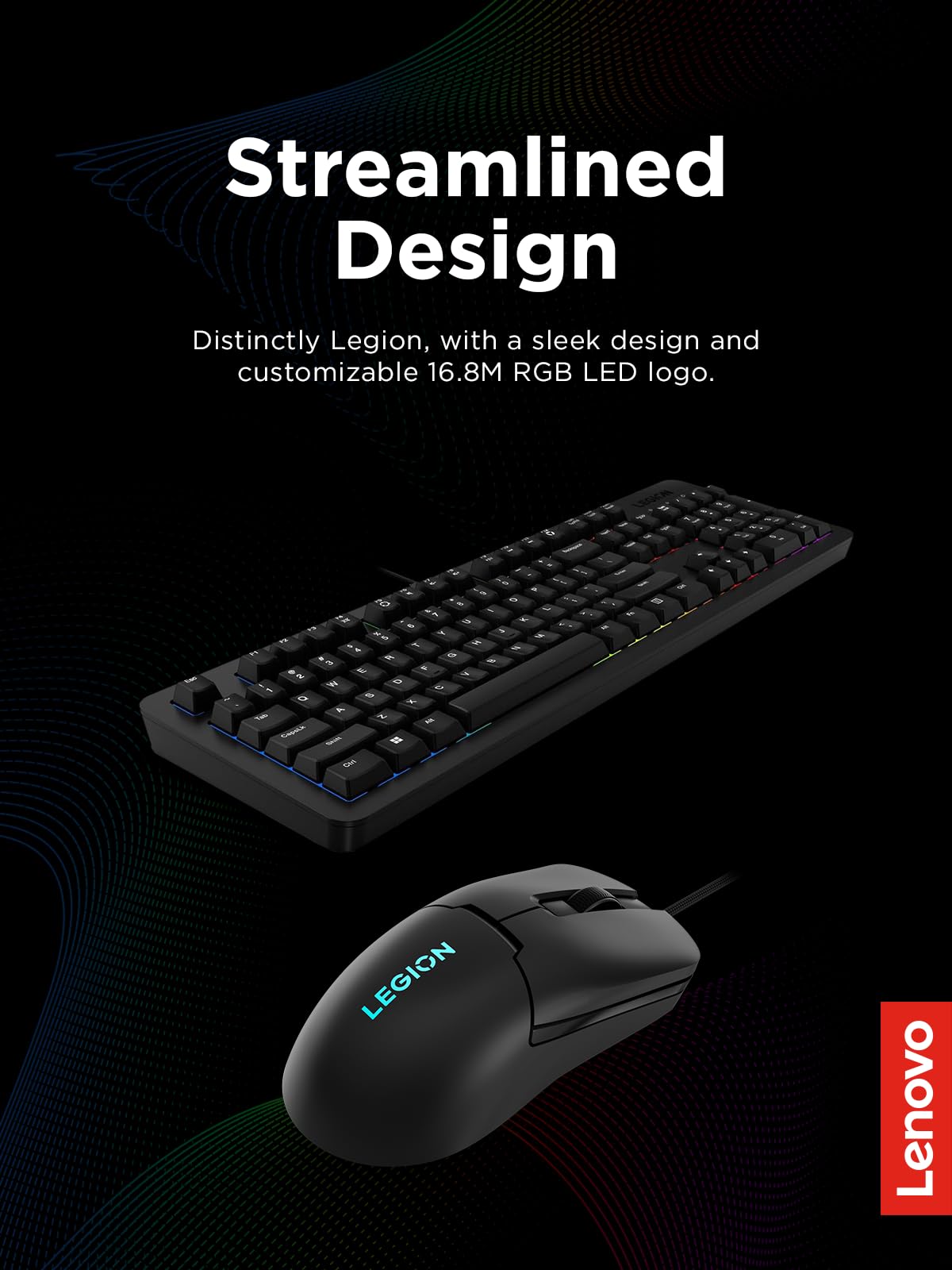 Lenovo Legion K510 Mini Pro Wired Mechanical Gaming Keyboard - 75% Compact Design, RGB Illumination, Hot-Swappable Mechanical Switches, Programable Keys